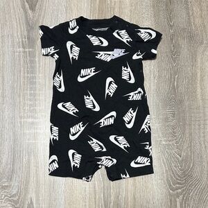 Nike Kids Black and White Logo Bodysuit